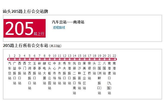 汕頭公交205路 汕頭公交205路