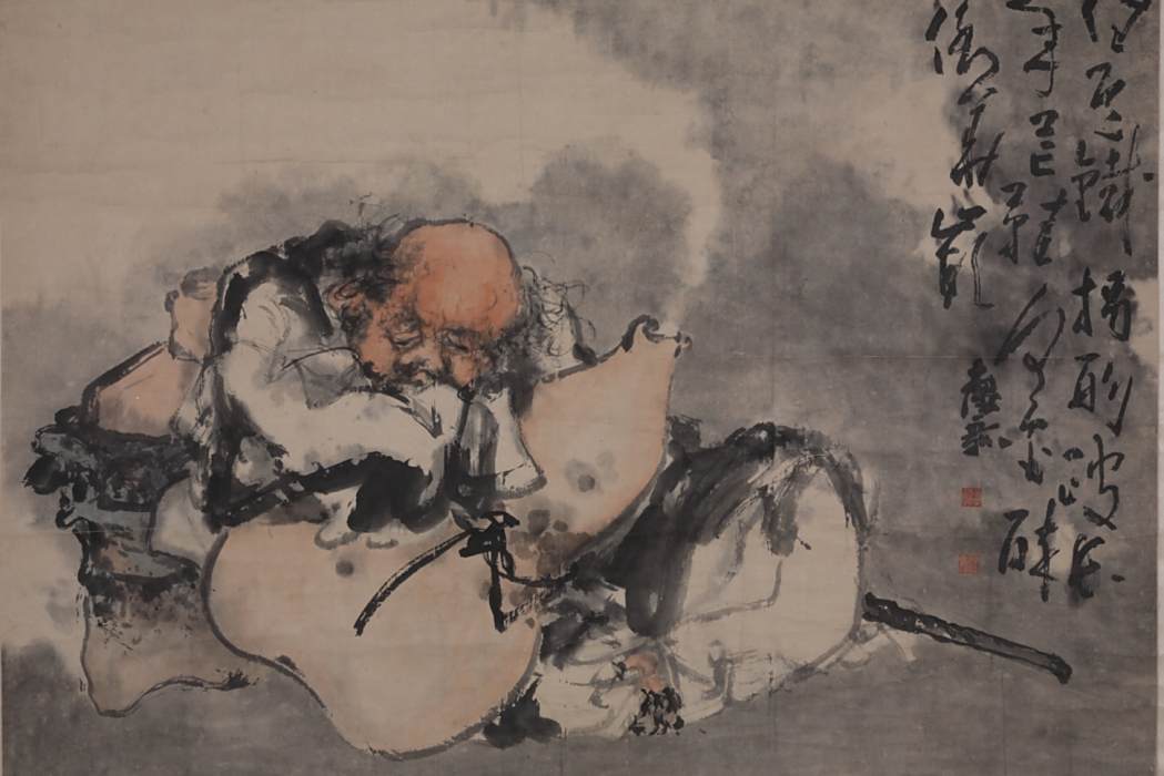 醉仙圖(清代黃慎創作的紙本設色畫) 醉仙圖(清代黃慎創作的紙本設色畫)