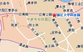 寧波浙江大學科技園地圖