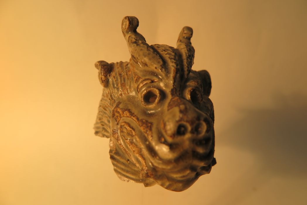 青釉獸頭 青釉獸頭