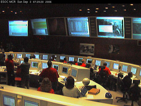 歐洲航天局地面控制中心的工作人員