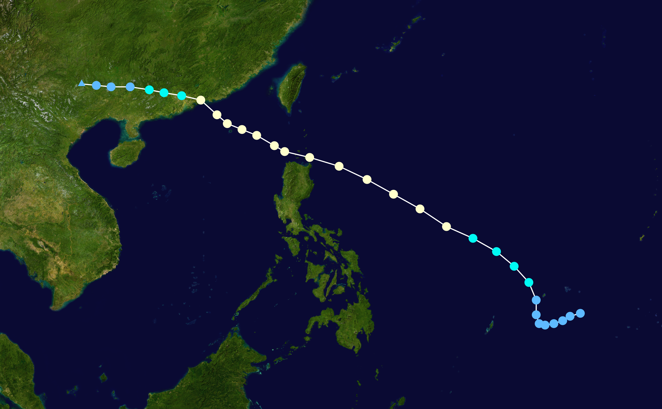 颱風“尤特”路徑圖