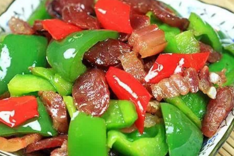 青椒腊味腸 青椒腊味腸