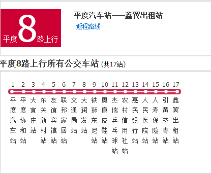 平度公交8路 平度公交8路