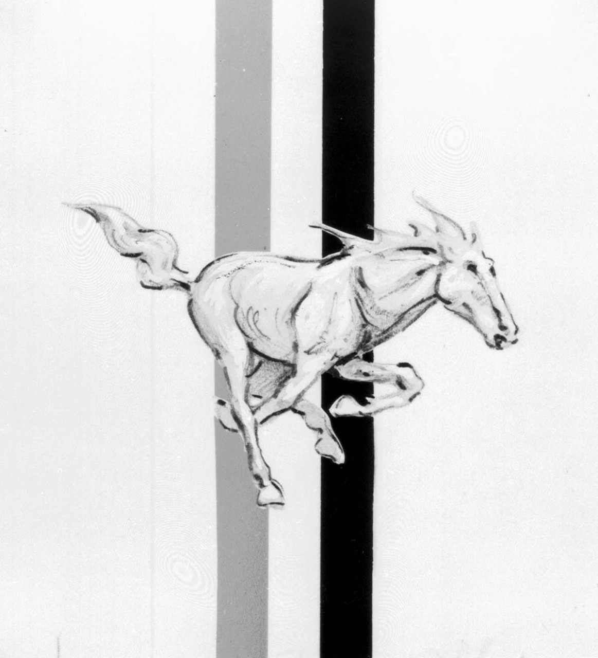 最早的Mustang車標草圖