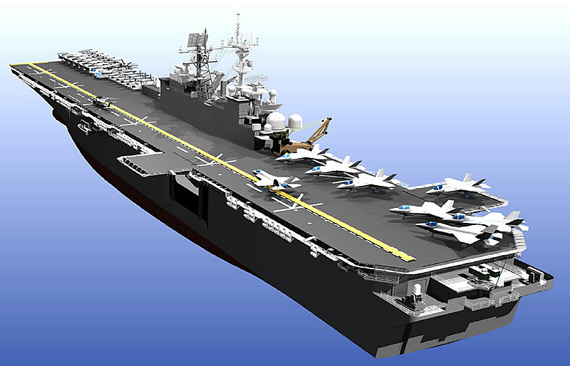 美國最新一代兩棲攻擊艦美國級效果圖