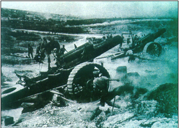 索姆河戰役中的英軍炮兵陣地