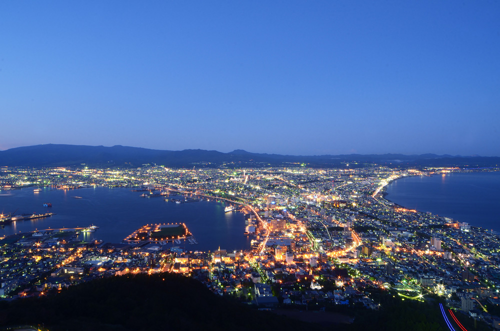 半島南端函館市的夜景