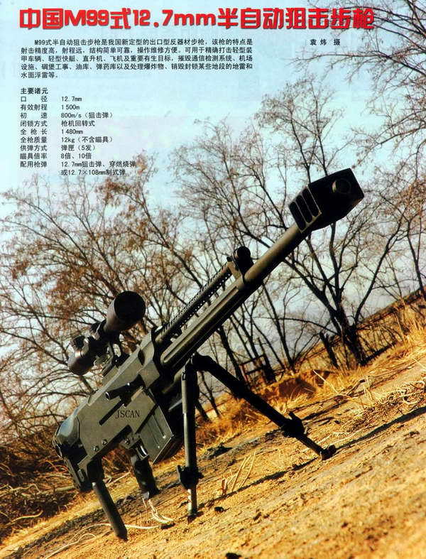 中國12.7MM重狙擊步槍