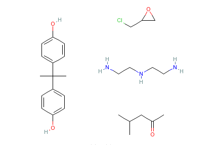 4,4\x27-（1-甲基亞乙基）二苯酚與環氧氯丙烷的聚合物與N-（2-氨基乙基）-1,2-乙二胺和4-甲基-2-戊酮的反應產物