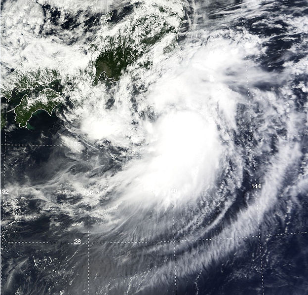 熱帶風暴艾濤 衛星雲圖