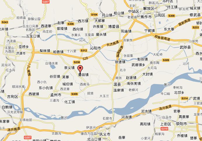番田鎮在河南省內位置
