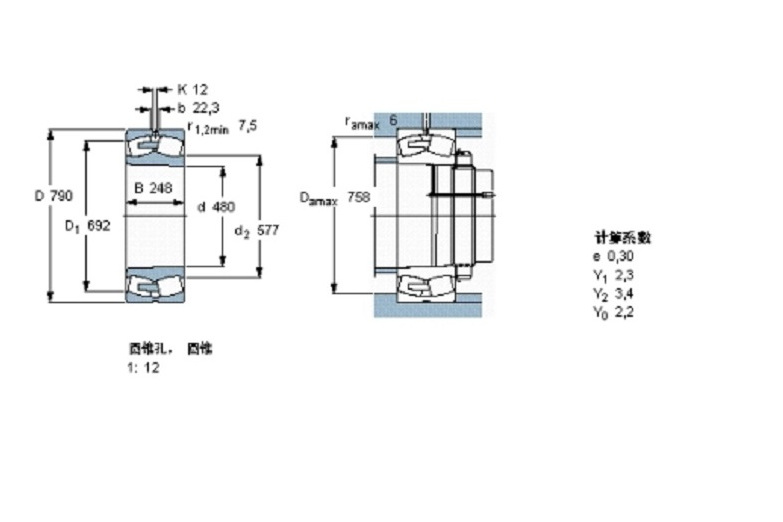 SKF 23196CAK/W33軸承 SKF 23196CAK/W33軸承