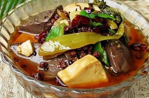 酸菜燒血豆腐