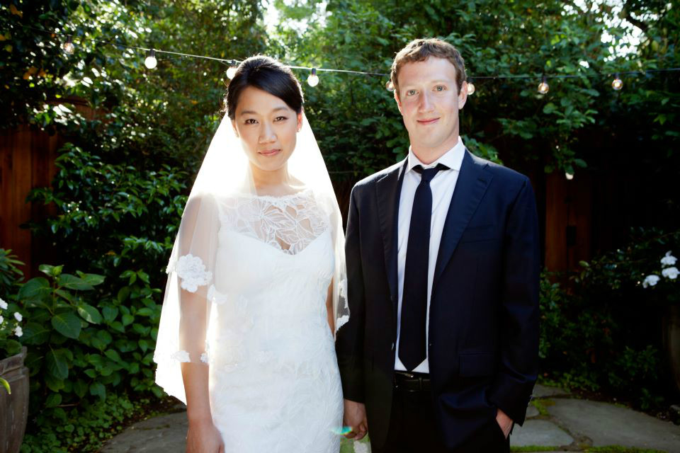 普莉希拉與馬克於2012年的結婚照