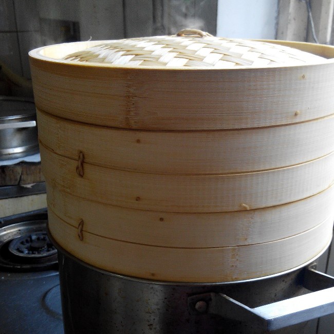 竹籠屜蒸麵食