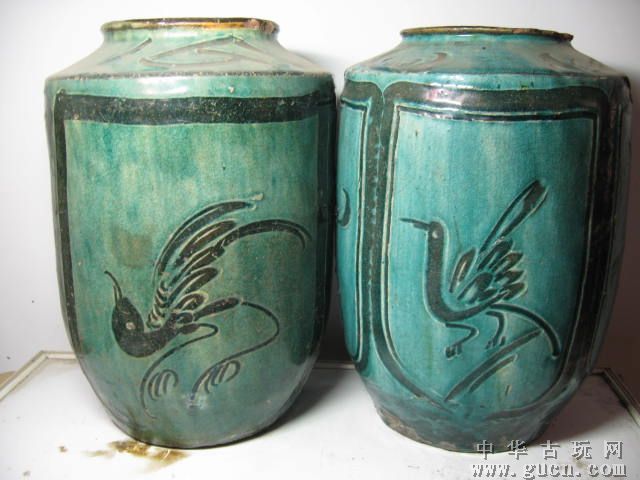 綠釉罐