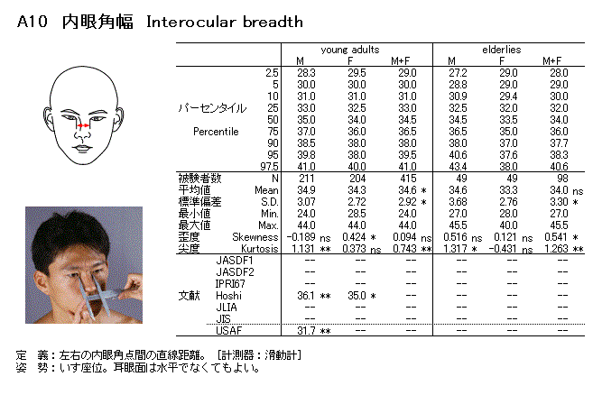 兩眼內寬 兩眼內寬