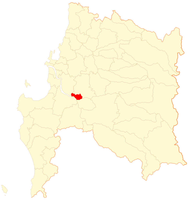 比奧比奧大區行政區域圖（紅色部分為聖羅森多）