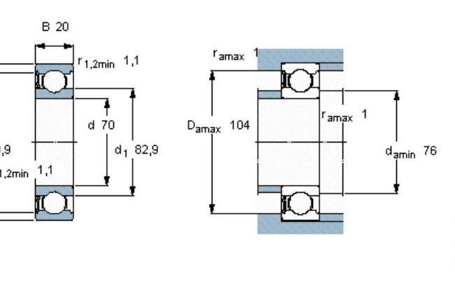 SKF 6014-RS1軸承 SKF 6014-RS1軸承