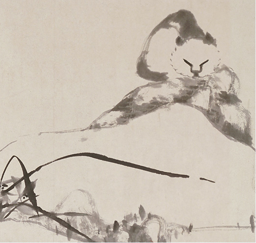 貓石圖(清代朱耷創作紙本水墨畫) 貓石圖(清代朱耷創作紙本水墨畫)