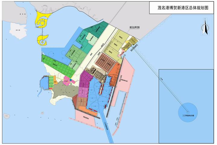 茂名博賀新港區總體規劃圖