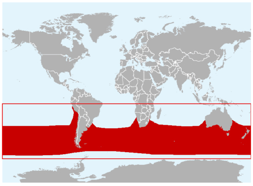南露脊海豚分布