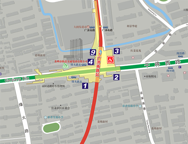 廣濟南路站出入口分布圖