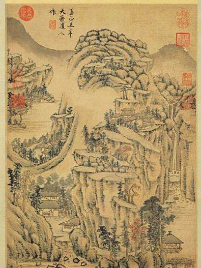 溪亭秋色圖(元代黃公望創作的繪畫) 溪亭秋色圖(元代黃公望創作的繪畫)