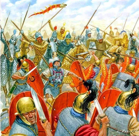 帕提亞人集中重兵攻打羅馬營地周邊的小股部隊