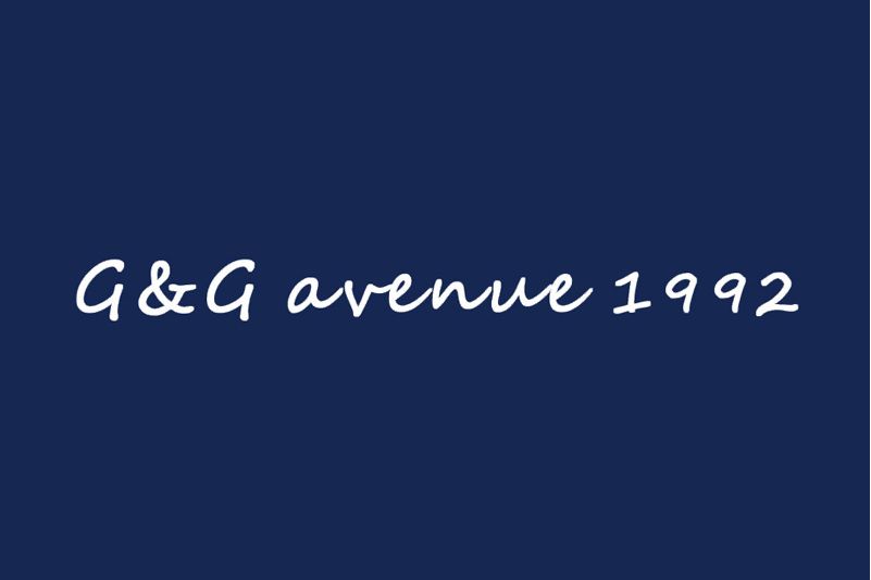 G&G AVENUE 1992 G&G AVENUE 1992