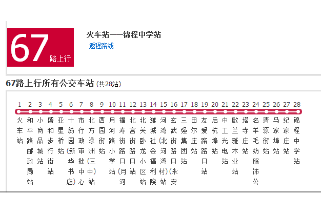 濰坊公交67路 濰坊公交67路