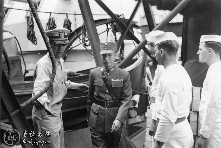 1945年9月2日，徐永昌在密蘇里艦。