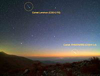在智利拍攝的C/2011 L4和C/2012 F6雙彗星。