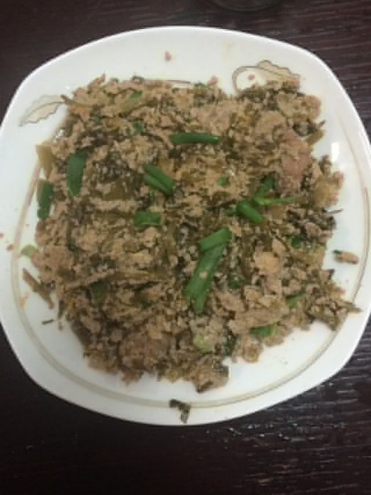 鹹菜炒魚子 鹹菜炒魚子