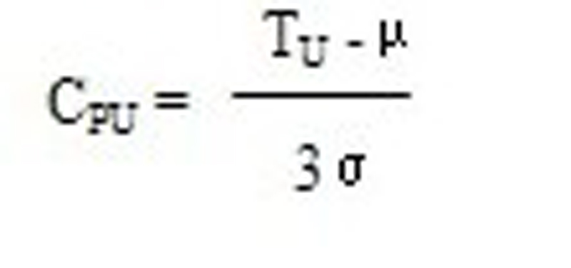 單側規格過程能力指數計算公式
