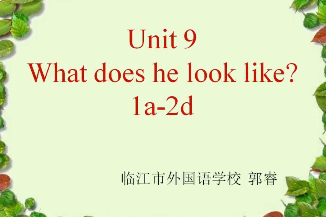 unit9what does he look like? unit9what does he look like?