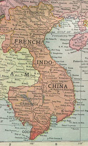 法國統治印度支那時期的地圖