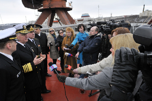 俄羅斯北方艦隊接受採訪