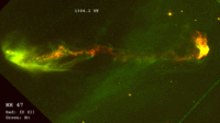 連續五年的影像顯示HH47的噴流物質正在移動