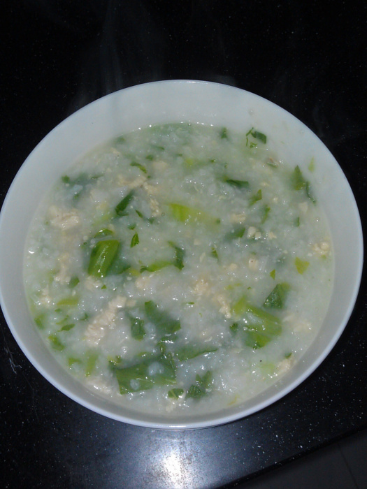 雞蓉芥菜粥 雞蓉芥菜粥