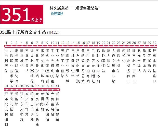 佛山公交351路 佛山公交351路