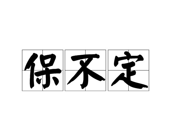 保不定 保不定
