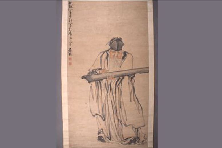 高士撫琴圖