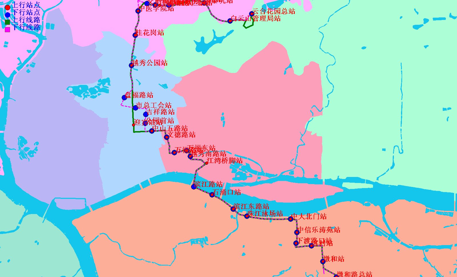 廣州公交24路線路圖