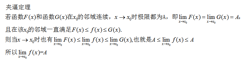 函式的夾逼定理