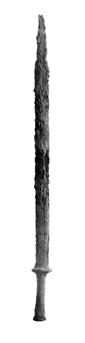 寧夏西夏古城遺址出土的銘文鐵劍