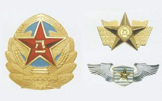 97式軍服空軍大帽徽，領花，胸標