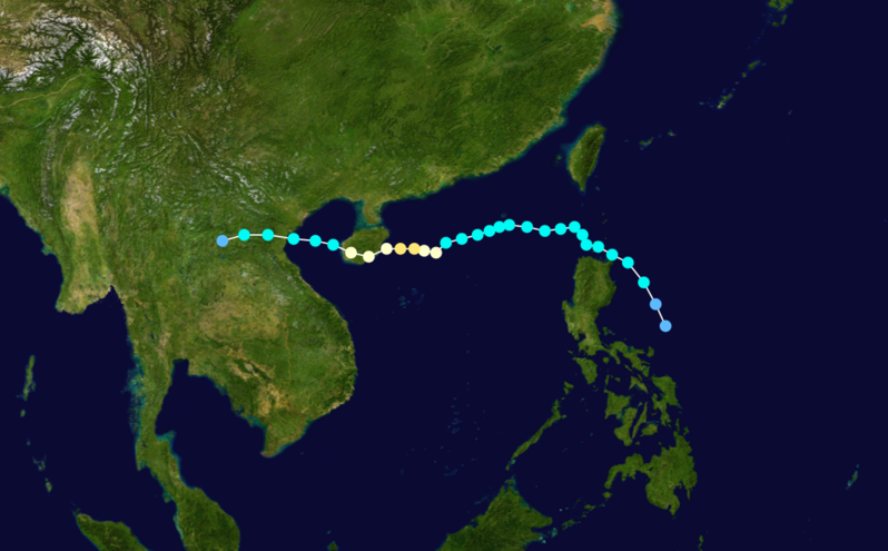 強颱風達維 路徑圖