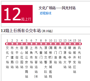河源公交12路 河源公交12路